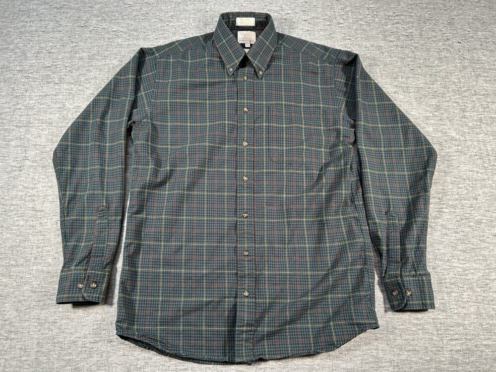 Viyella Shirt Mens Medium Plaid Long Sleeve Button-Up Classic Preppy Casual